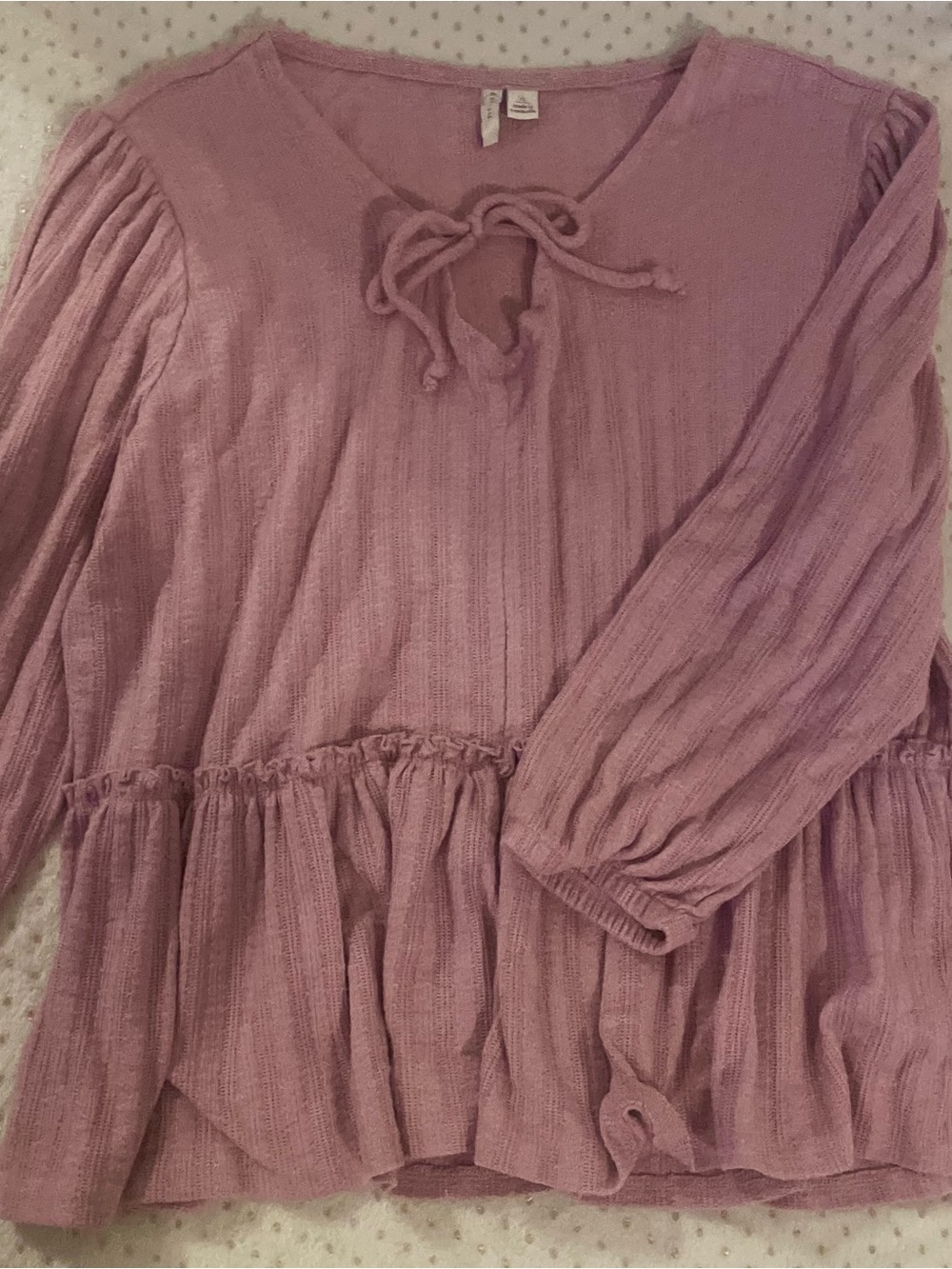 Est. 1946 Dusty Pink Peplum Boho Top Size XL